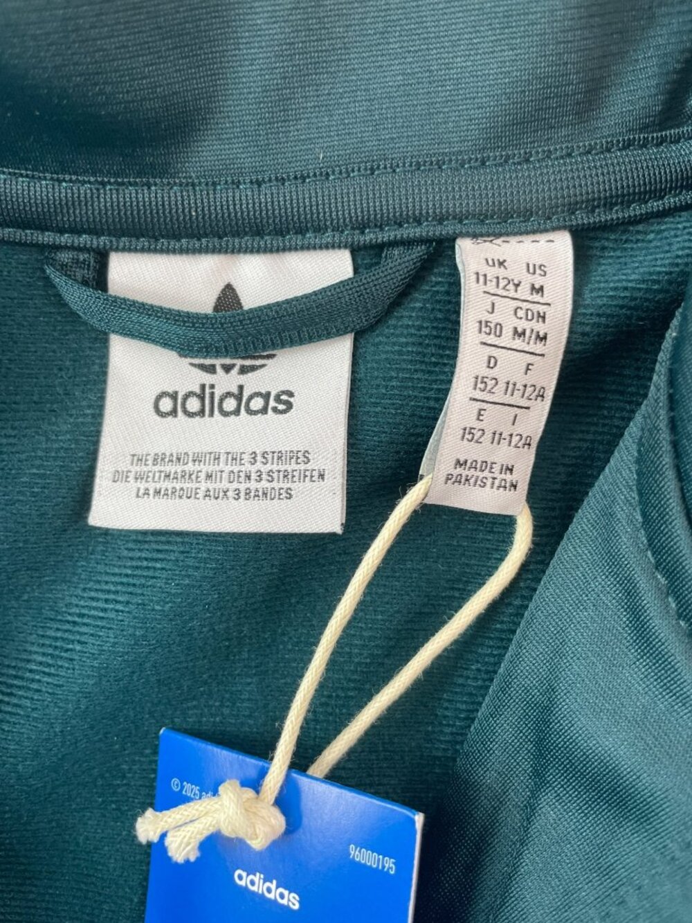 Adidas Firebird Kids Track Jacket Aurora Ivy Dark Green Kids Size M (11-12Y) NWT - Picture 5 of 6